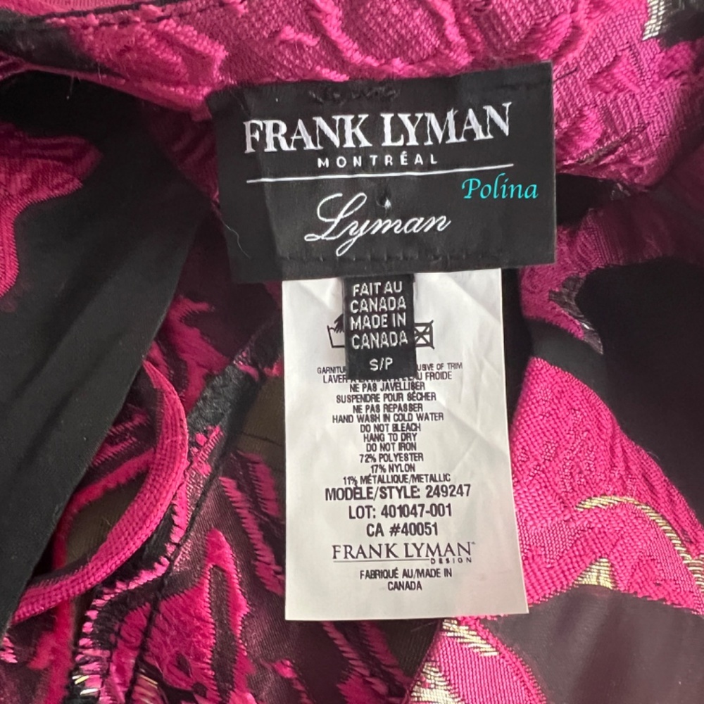 Frank Lyman Woven Metallic Sheer Organza Asymmetrical Jacket Size SP - gorgeous! - Picture 9 of 14